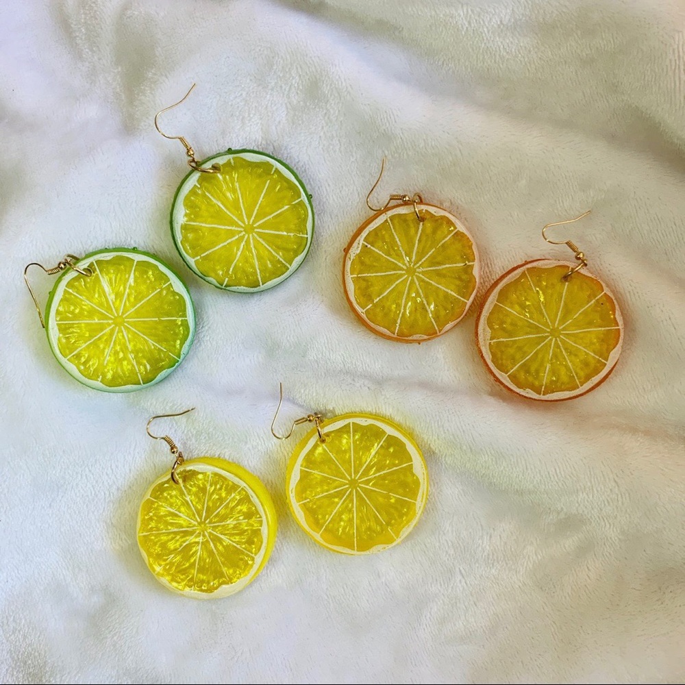 Lemon Slice Earring Set - Picture 4 of 4